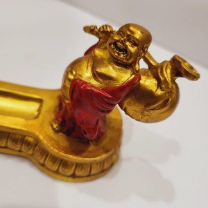 BUDDHA INCENSE STICK BURNER 10" Long Holder HIGH QUALITY Resin Stat…